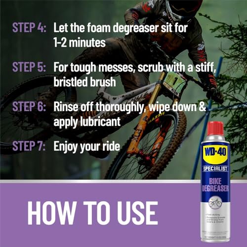 WD-40 BIKE Specialist Degreaser safe for bike finishes protecting varnish.