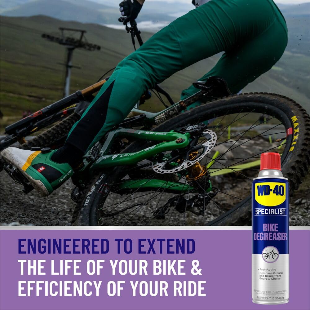 WD-40 BIKE Specialist Degreaser tested by scientists and mechanics for performance.