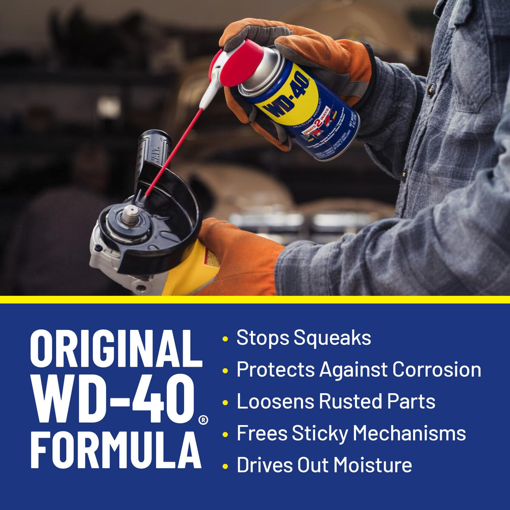 WD-40 corrosion-inhibition shield protecting metal surfaces from rust