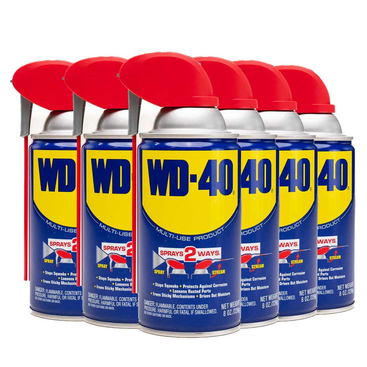 WD-40 with Smart Straw showing precision stream for tight joints and targeted lubrication
