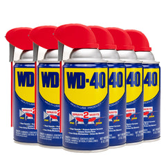 WD-40 with Smart Straw showing precision stream for tight joints and targeted lubrication