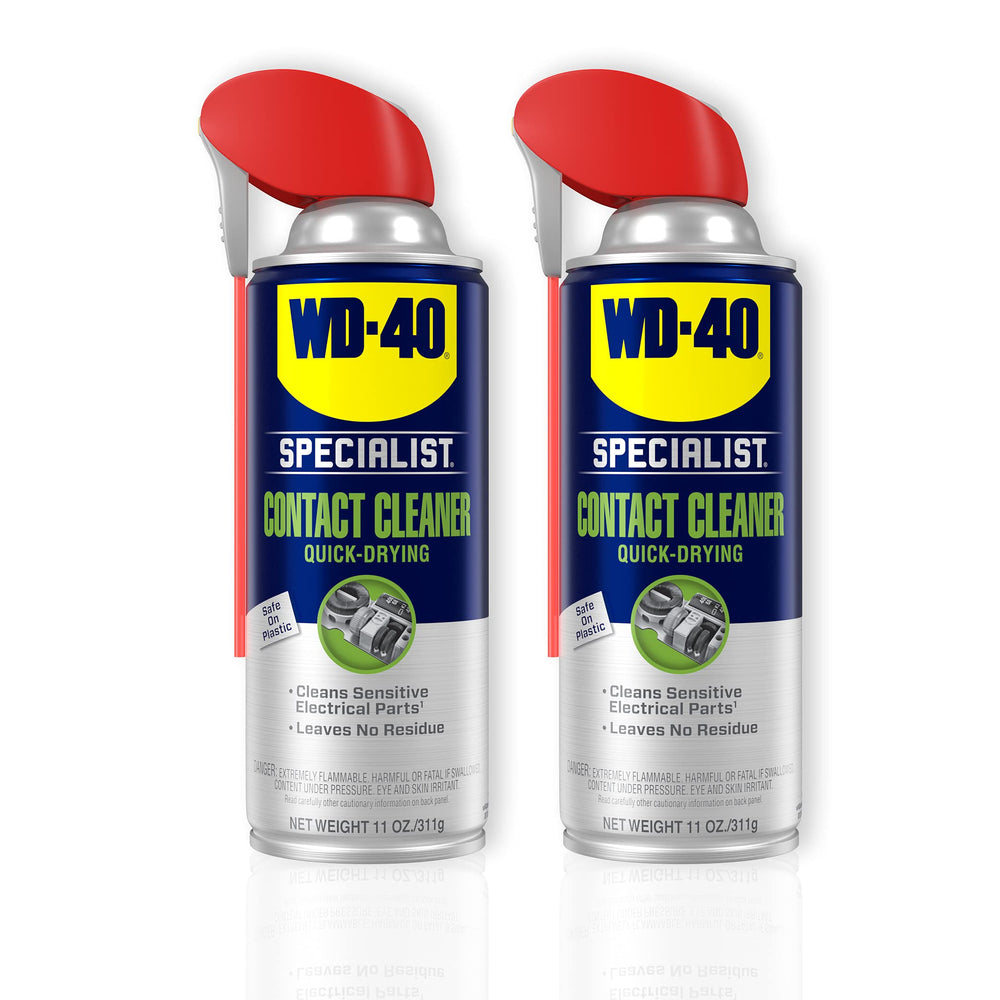 WD-40 Specialist Contact Cleaner with Smart Straw dries quickly and leaves no residue on electronics.