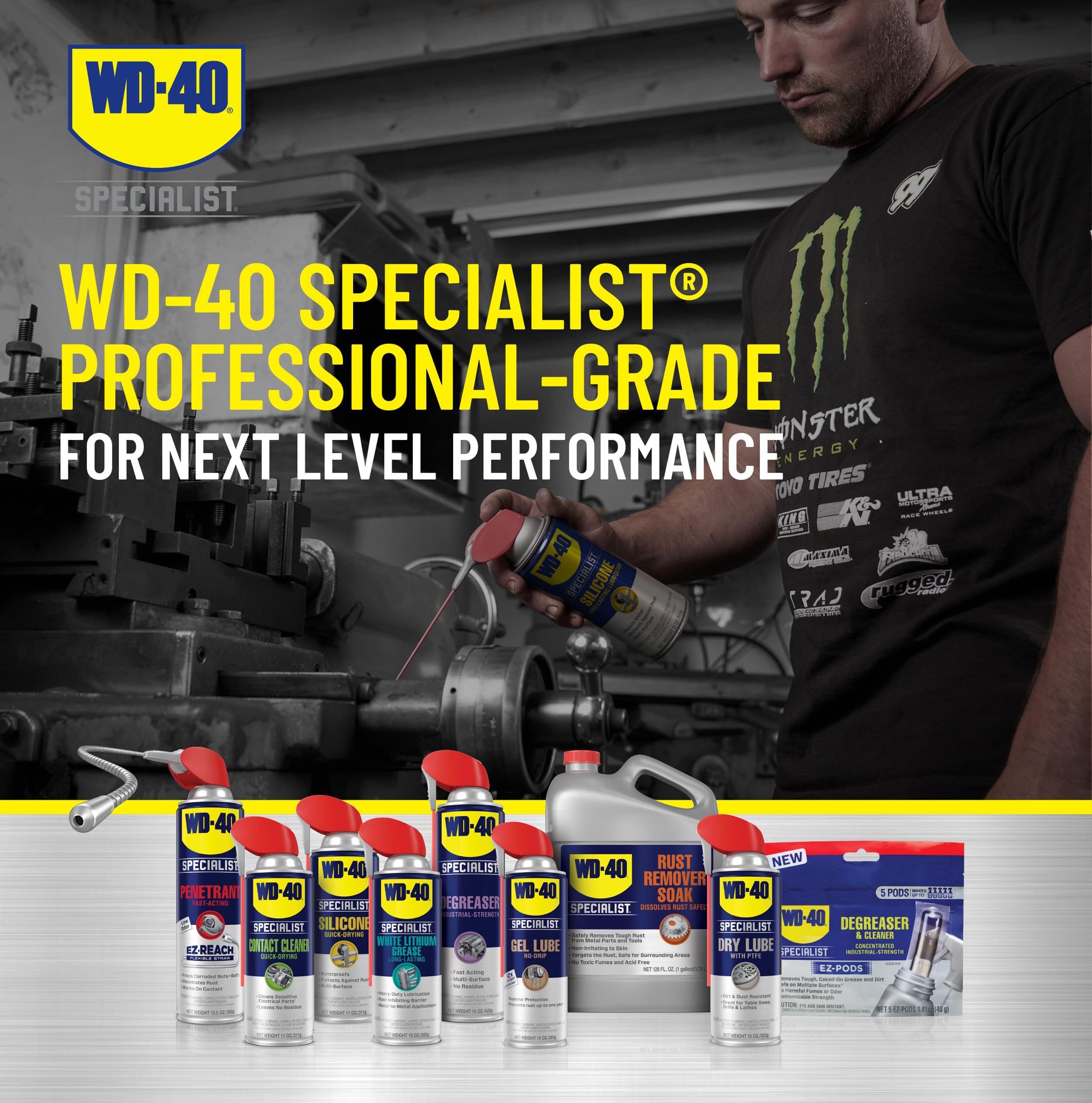 WD-40 Specialist Silicone Lubricant NSF H2 approved for safe use.