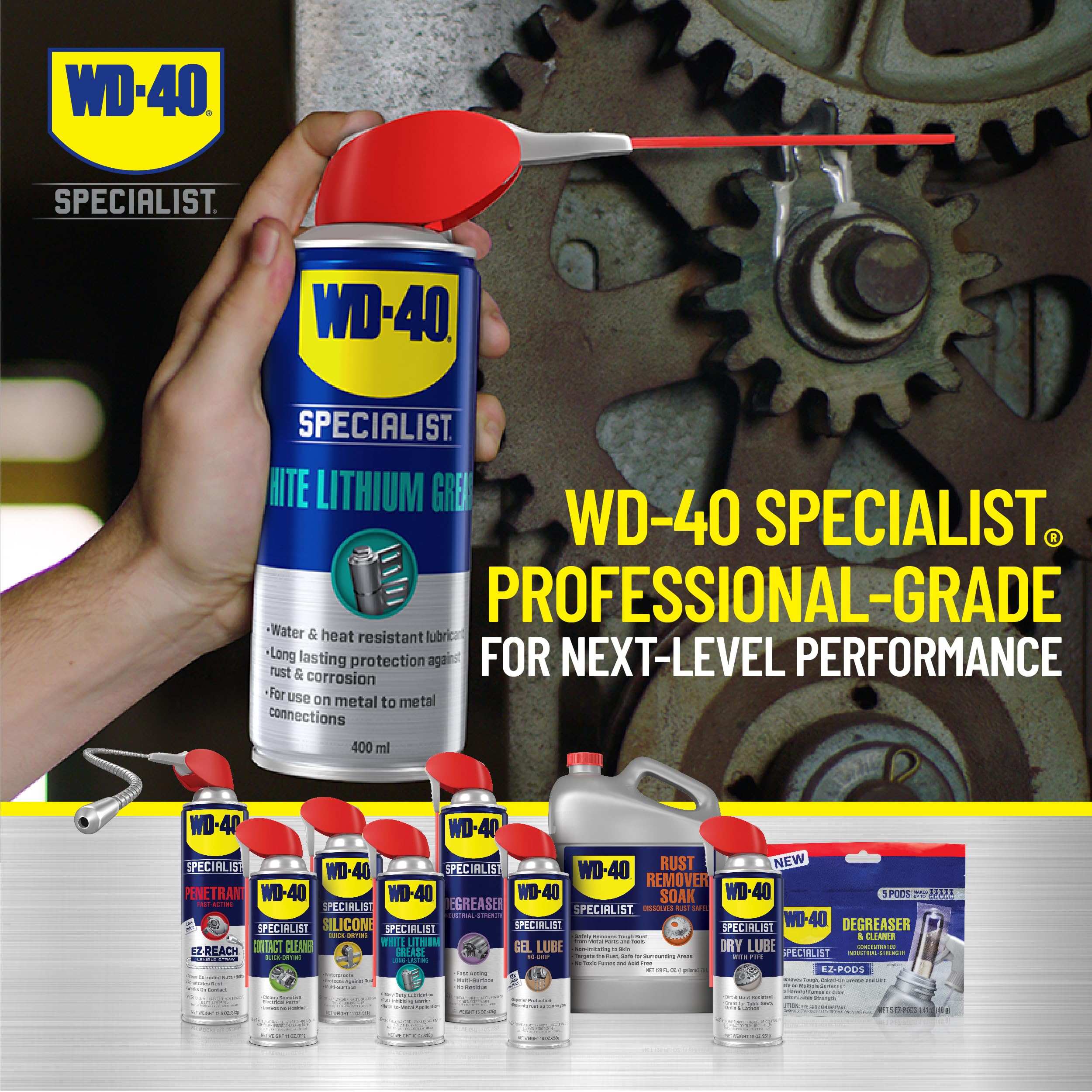 WD-40 Specialist White Lithium Grease spray meets VOC limits across states