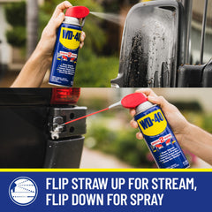WD-40 Smart Straw two-way spray demonstrates broad and precise application