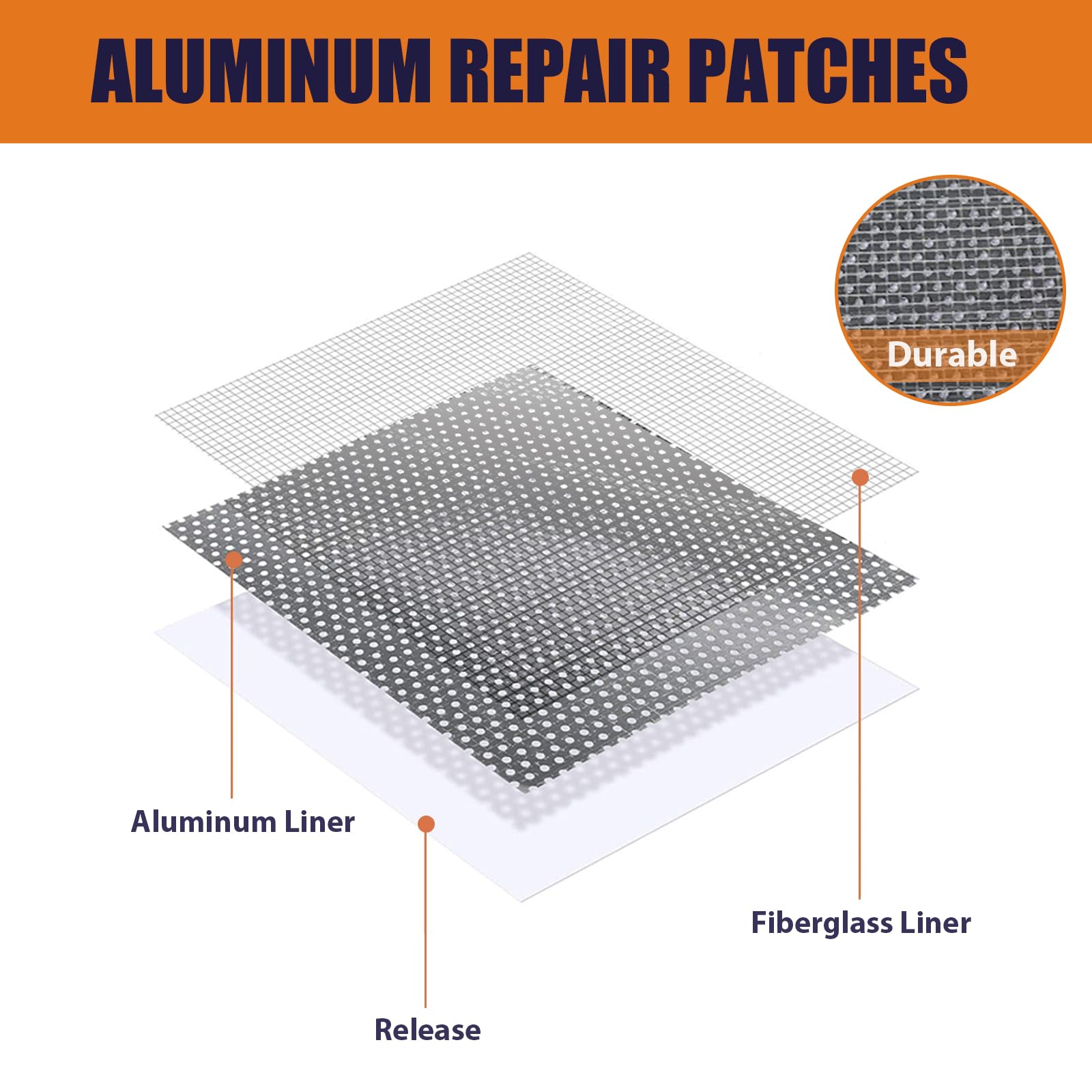 WDSHCR 2-inch repair patch provides durable aluminum support.