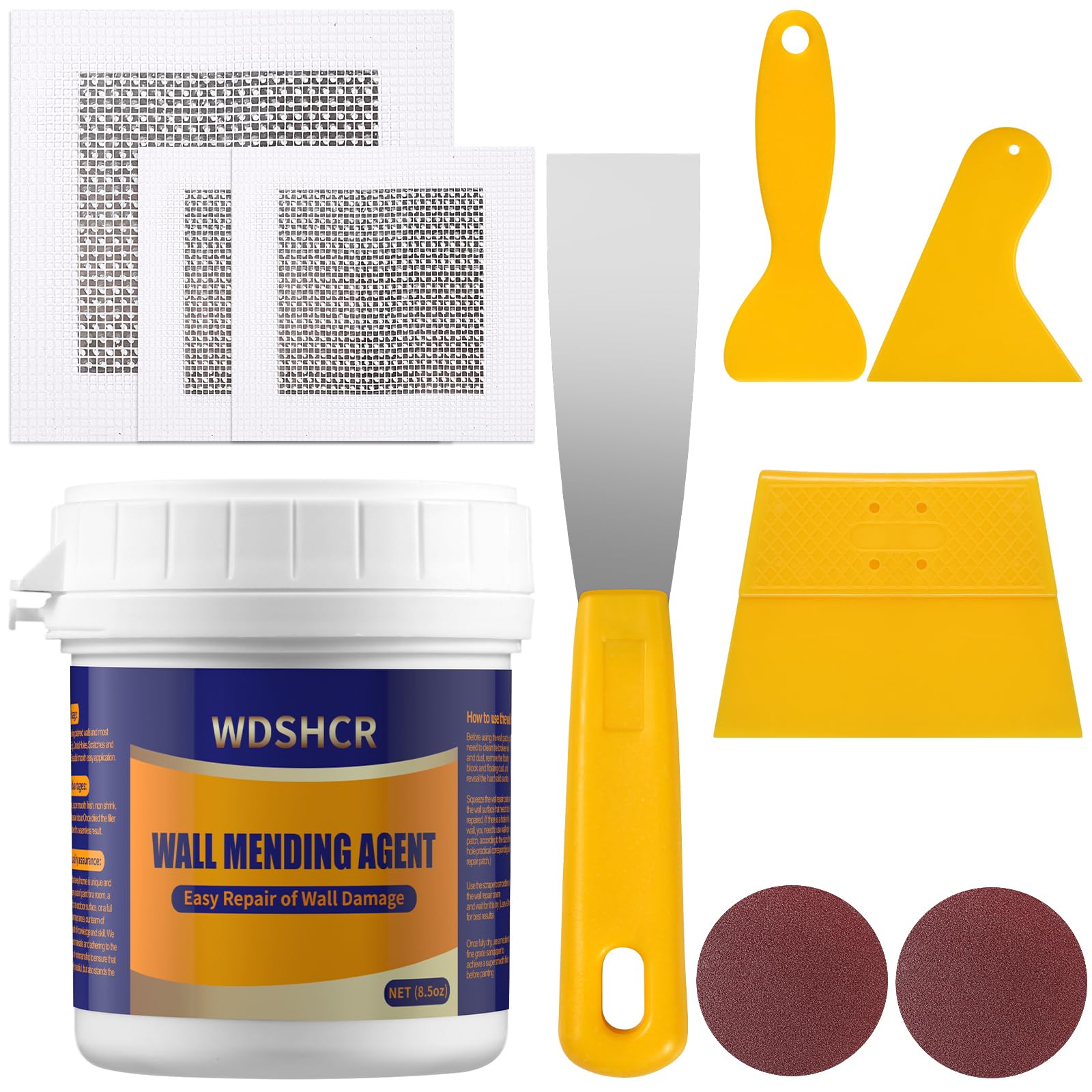 WDSHCR drywall repair kit contents for quick, mess-free fixes.