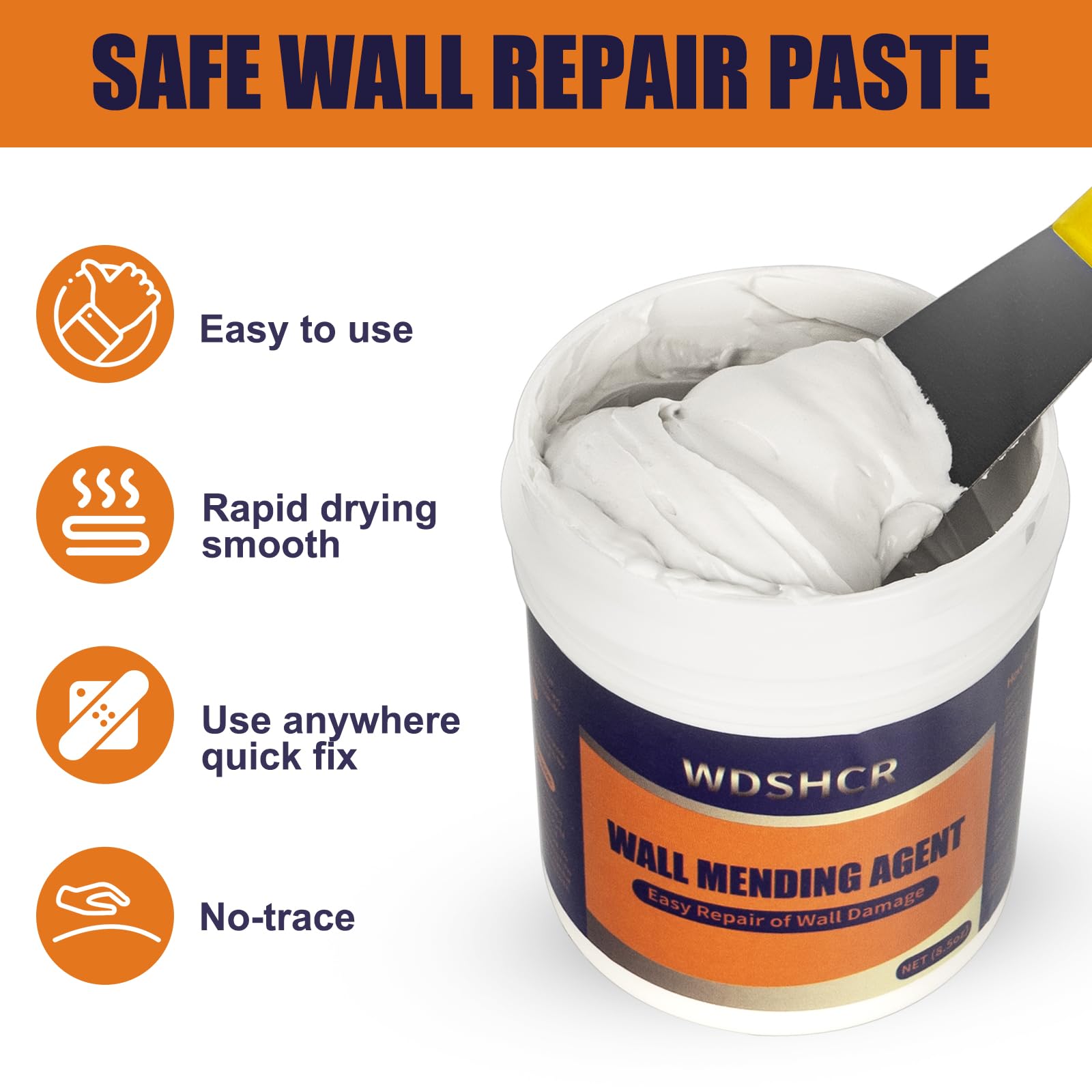 WDSHCR 8-5oz putty close-up for seamless wall patches.