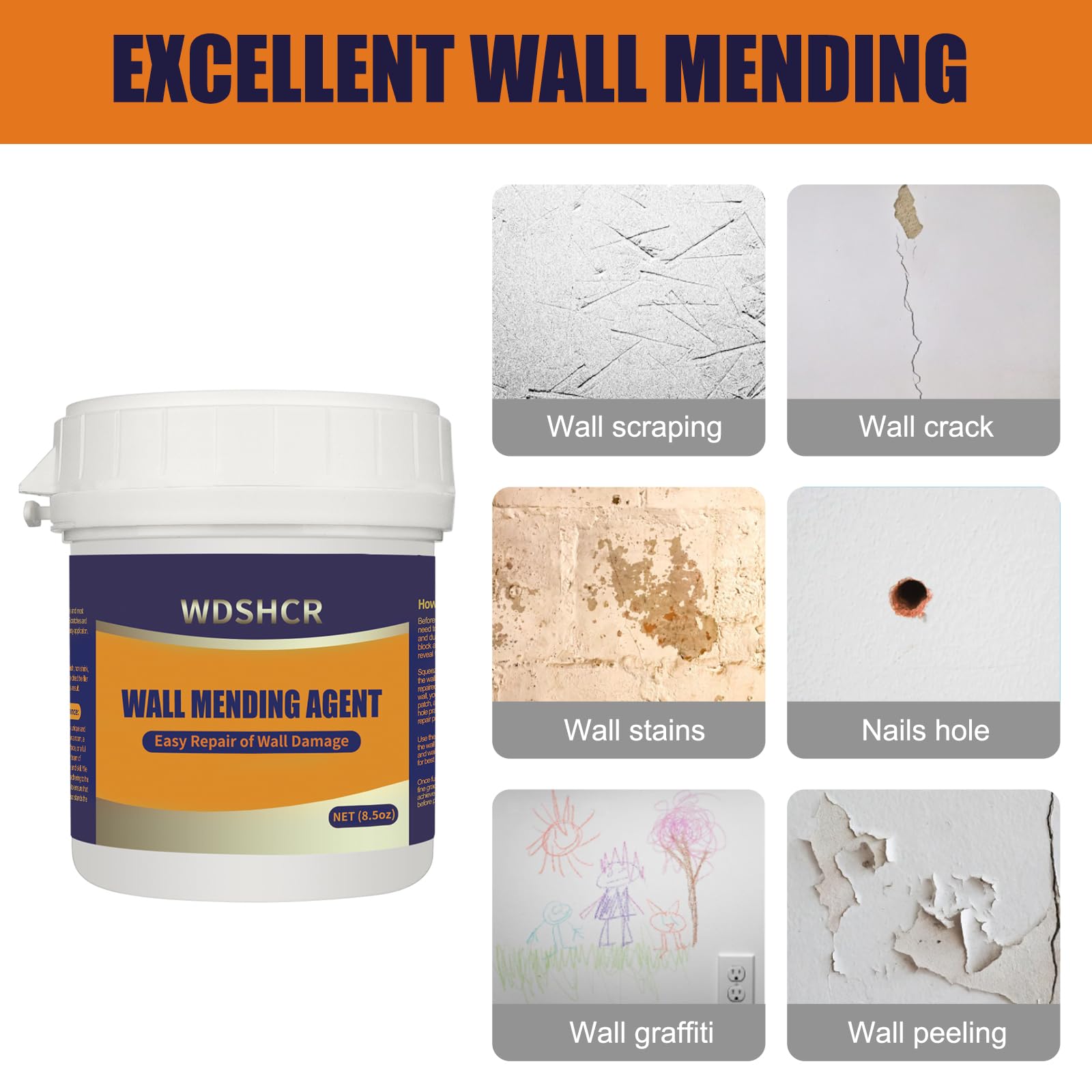 WDSHCR sanding paper and scrapers for smooth wall finishes.