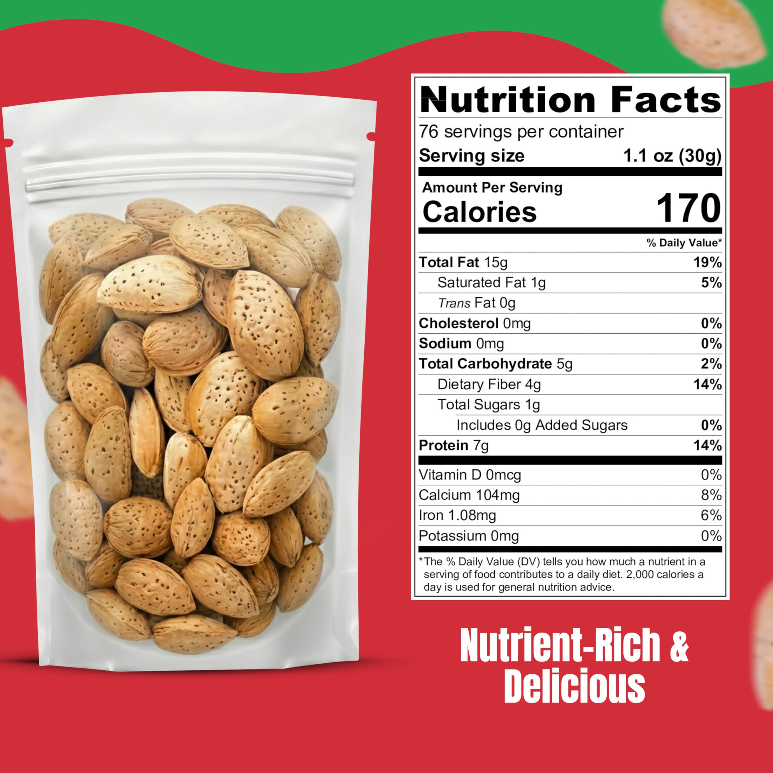 We Got Nuts kosher raw almonds in shell close-up, natural and unseasoned