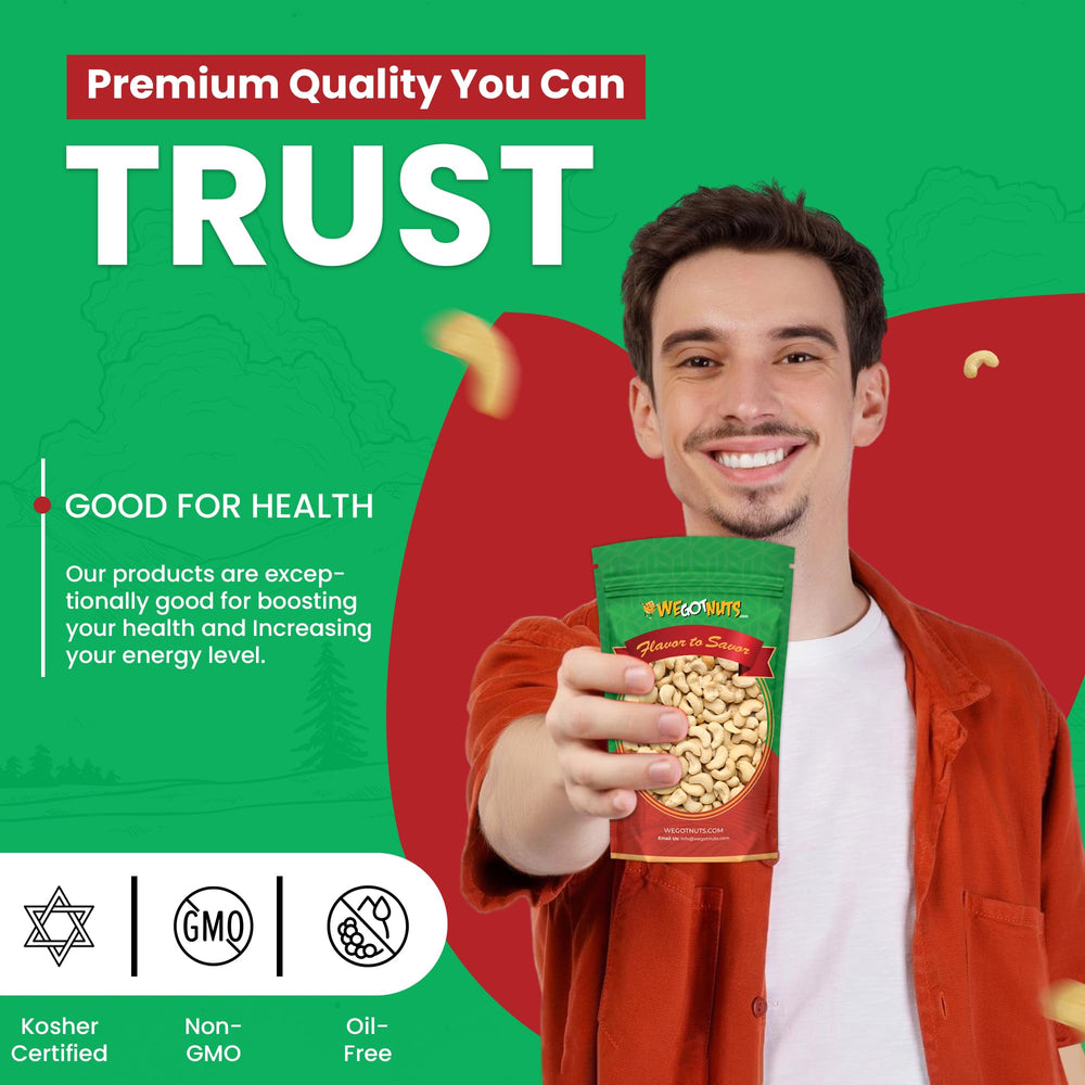 We Got Nuts on-the-go snack pouch emphasizes portability and mess-free enjoyment.