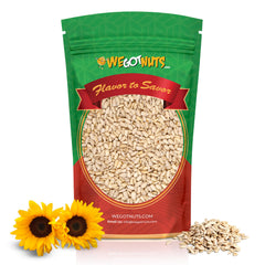 We Got Nuts raw sunflower seed kernels close-up for snacking and baking.
