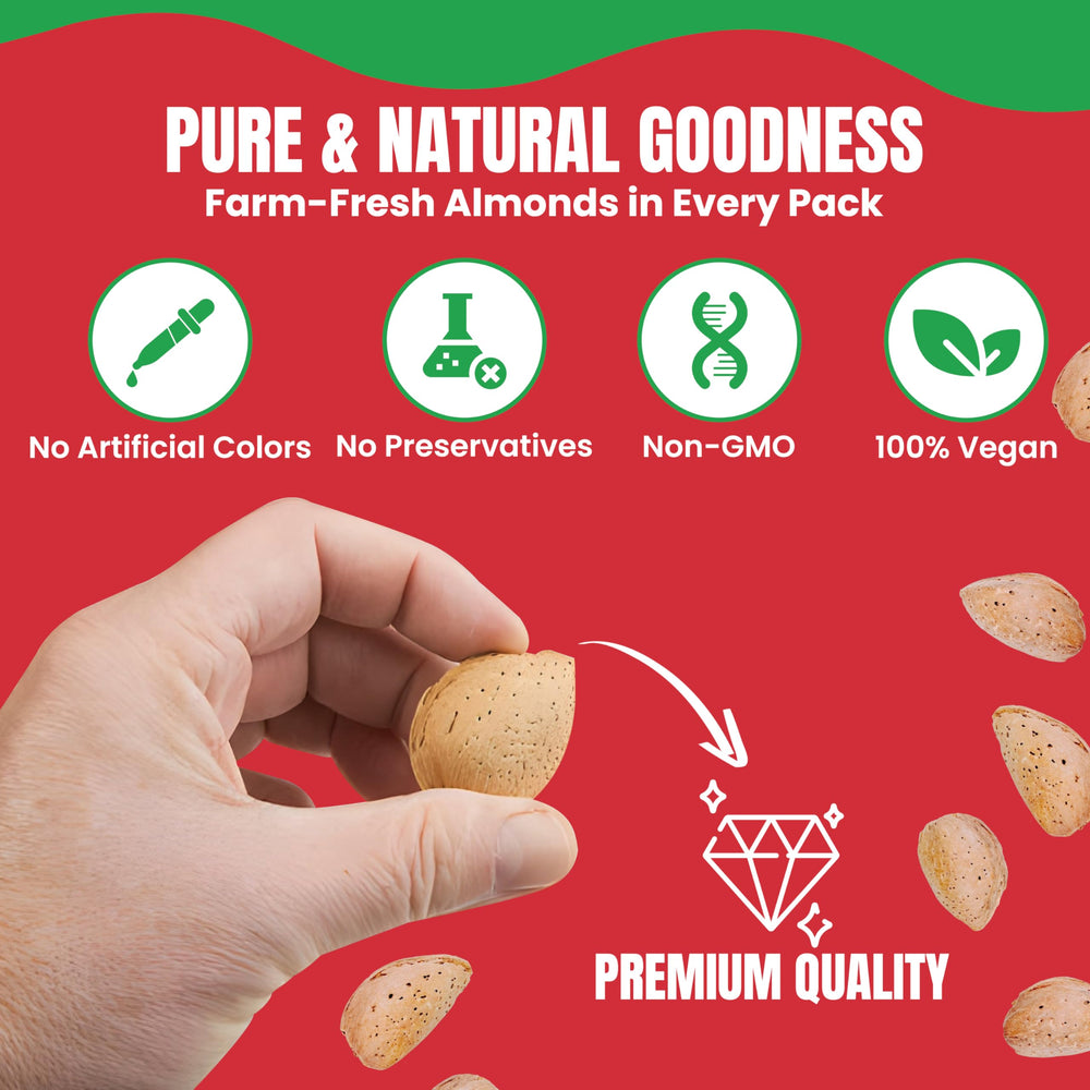We Got Nuts 5lb resealable bag keeps almonds fresh and crunchy