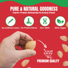 We Got Nuts 5lb resealable bag keeps almonds fresh and crunchy