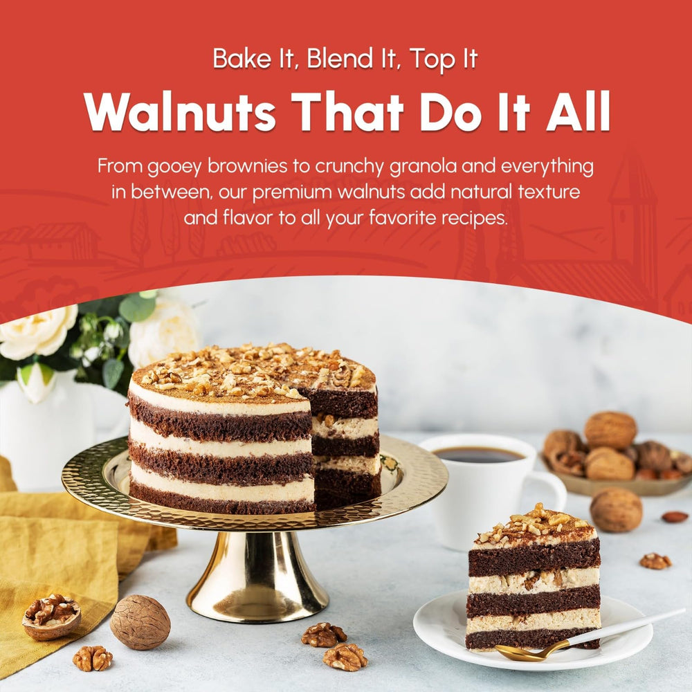 We Got Nuts unsalted walnuts close-up highlight natural color and premium quality.