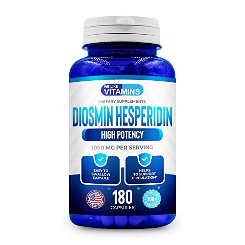 We Like Vitamins Diosmin Hesperidin bottle back shows label details for clarity and quality.