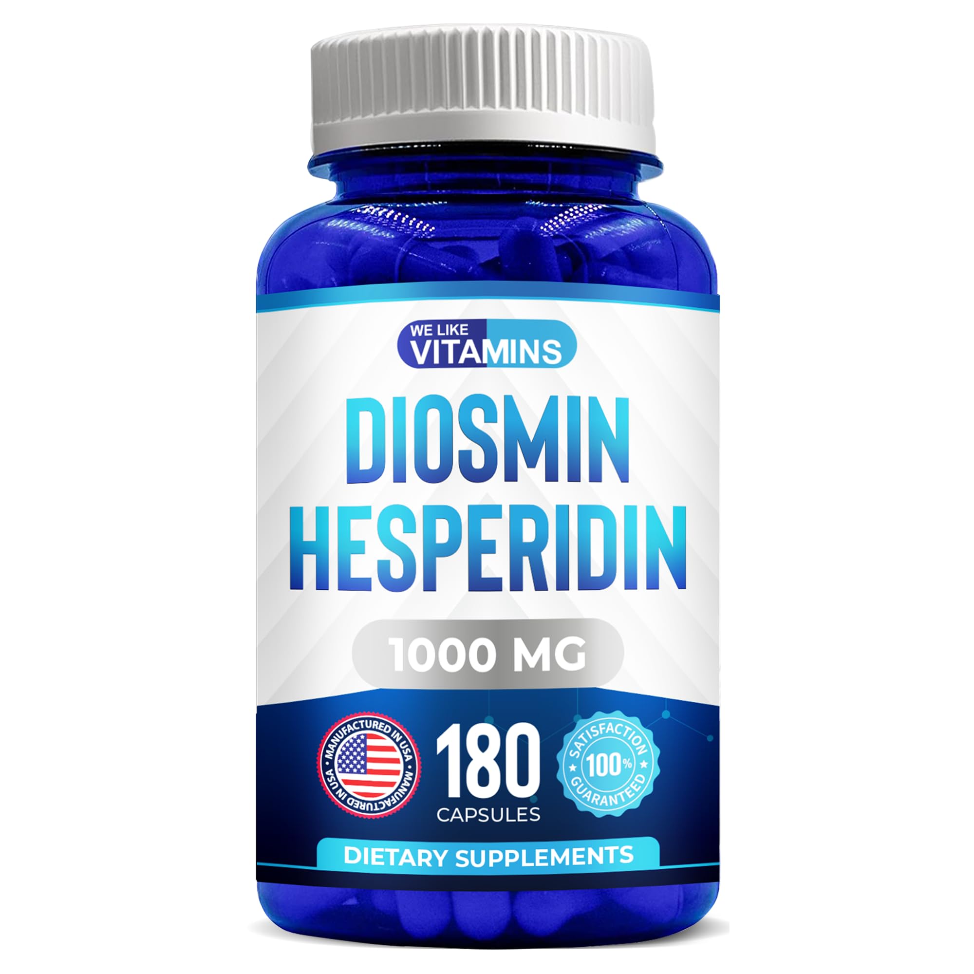 We Like Vitamins Diosmin Hesperidin bottle front hints at venous health support.