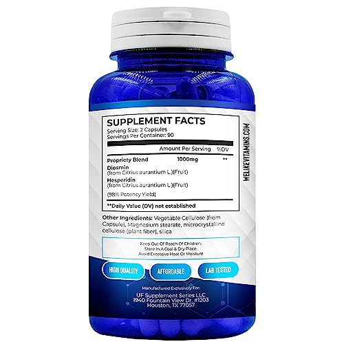 We Like Vitamins Diosmin Hesperidin twist-off cap closeup for easy daily dosing.