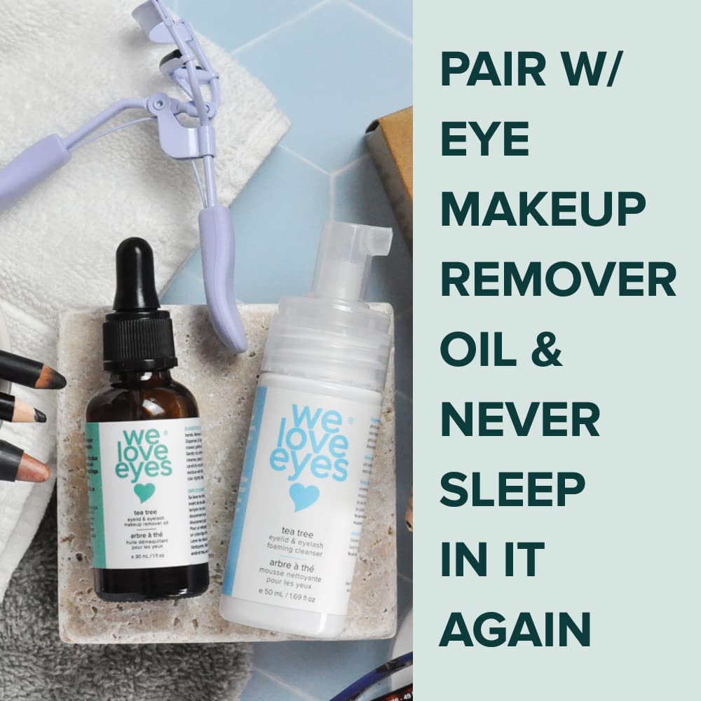 Natural ingredients in We Love Eyes Tea Tree Eyelid Cleanser.