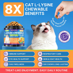 WEALLIN L-Lysine chews crisp-shell detail highlights crunchy texture for picky cats