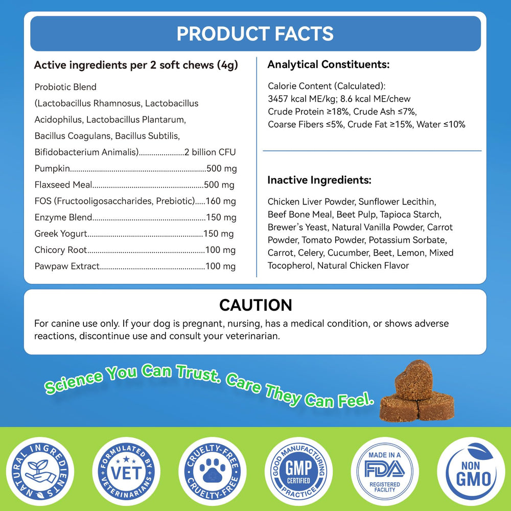 WEALLIN probiotics for dogs packaging – clear labeling for simple dosing