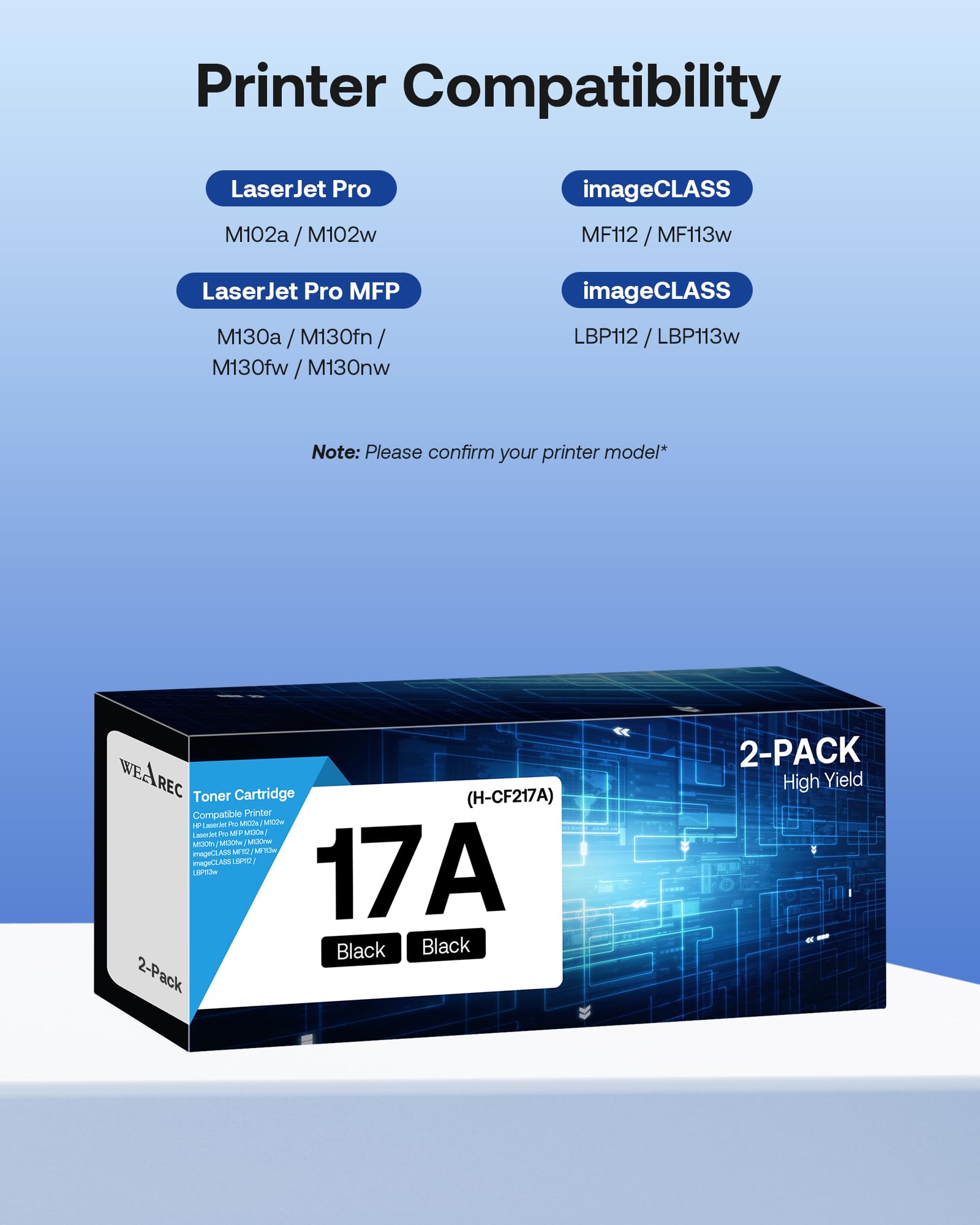 WEAREC toner delivers crisp text for business documents