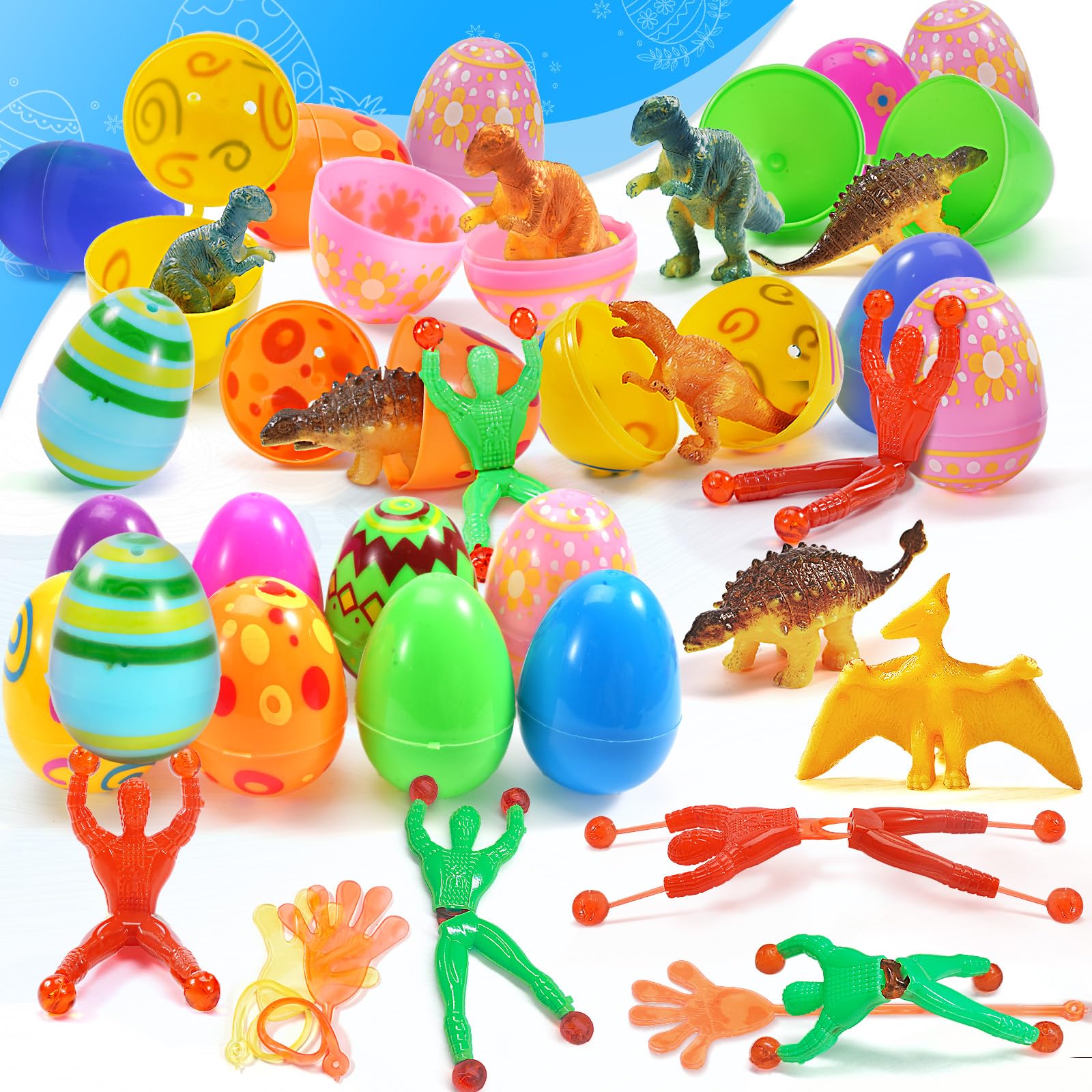 WEARXI Easter basket stuffer toys arranged for celebrations and gifting.
