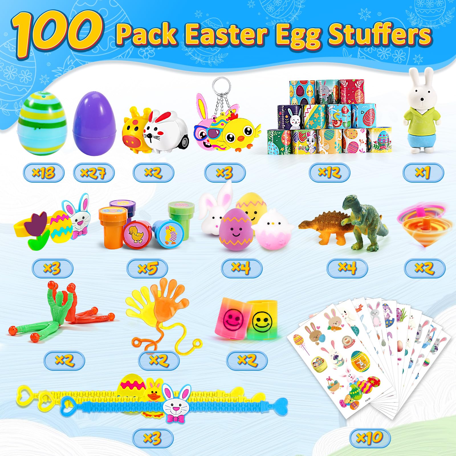 WEARXI eggs feature random colors for varied party favors and fun.