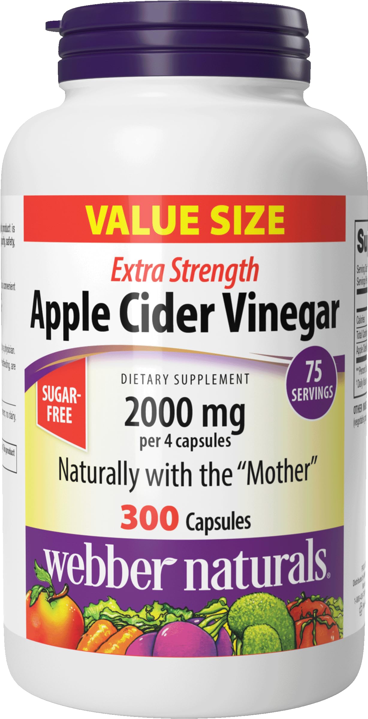 Webber Naturals apple cider vinegar bottle for daily wellness potential