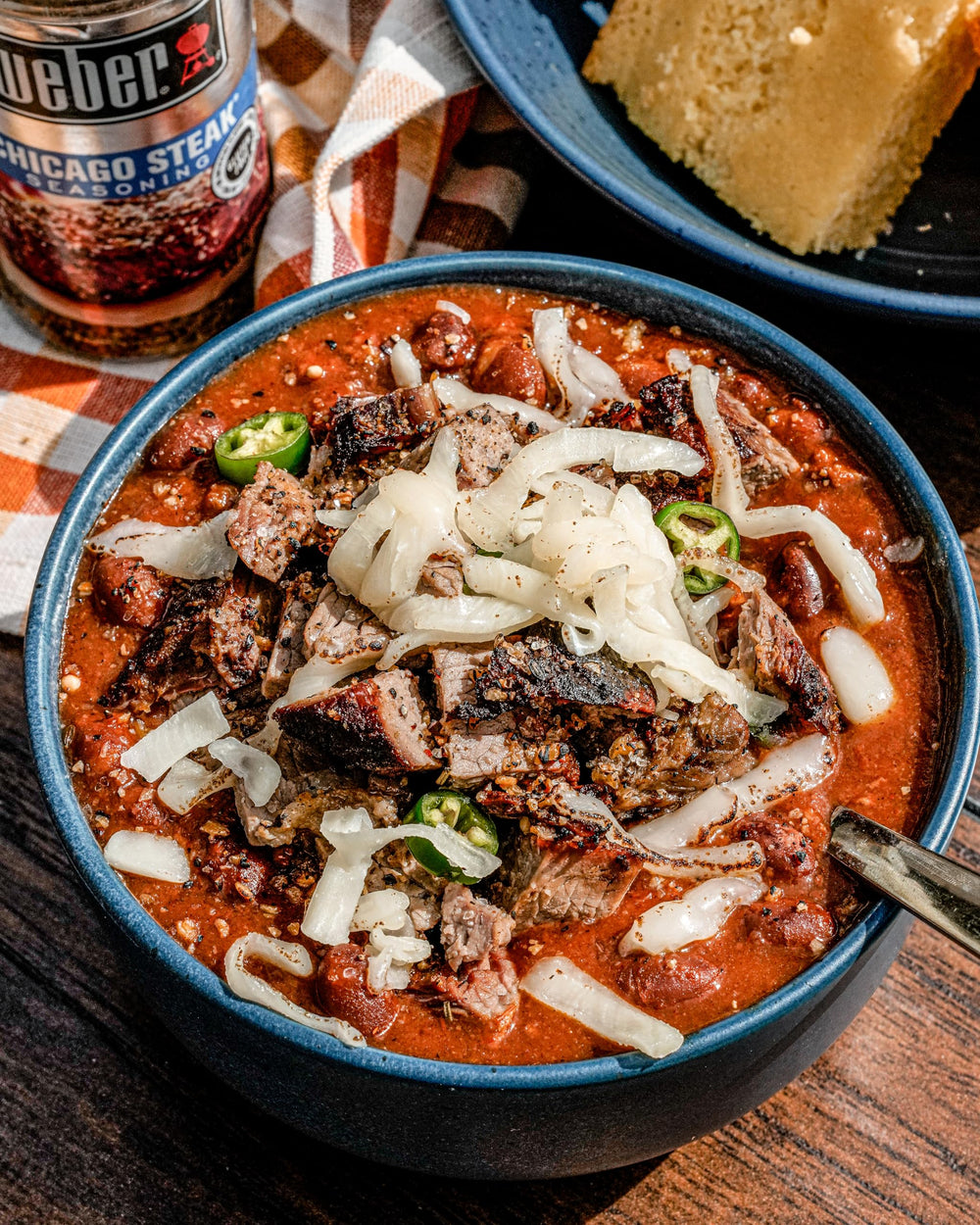 Weber Chicago Steak Seasoning on mushrooms adds savory depth