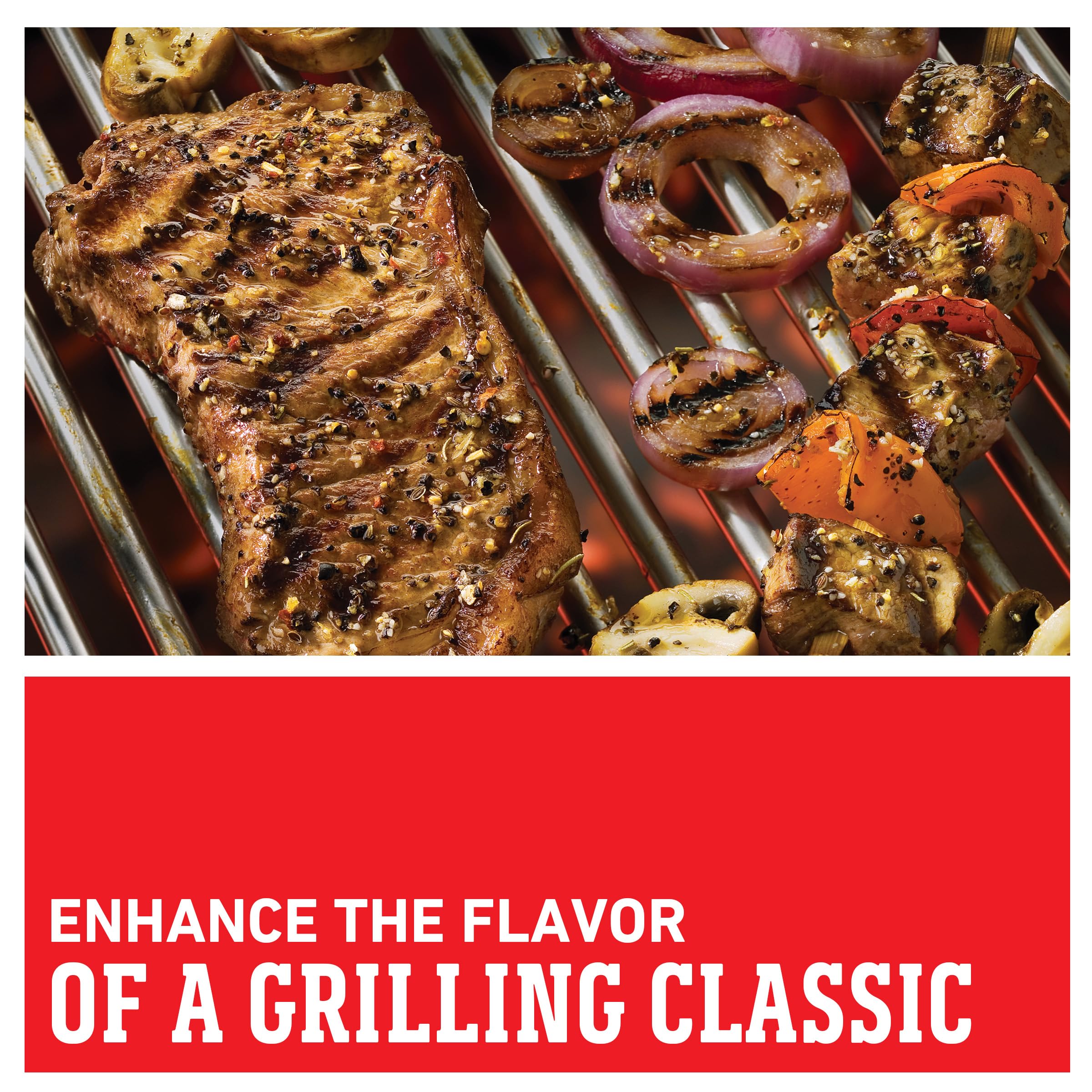Weber Chicago Steak Seasoning on grilled vegetables boosts flavor