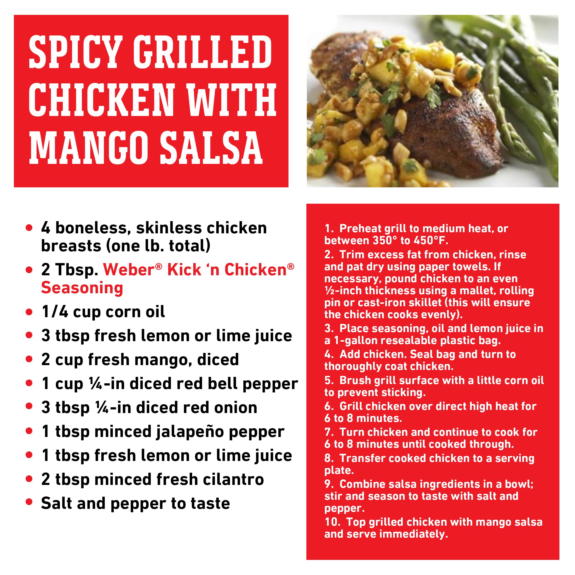 Weber Kick'N Chicken Seasoning on grilled vegetables enhances aroma
