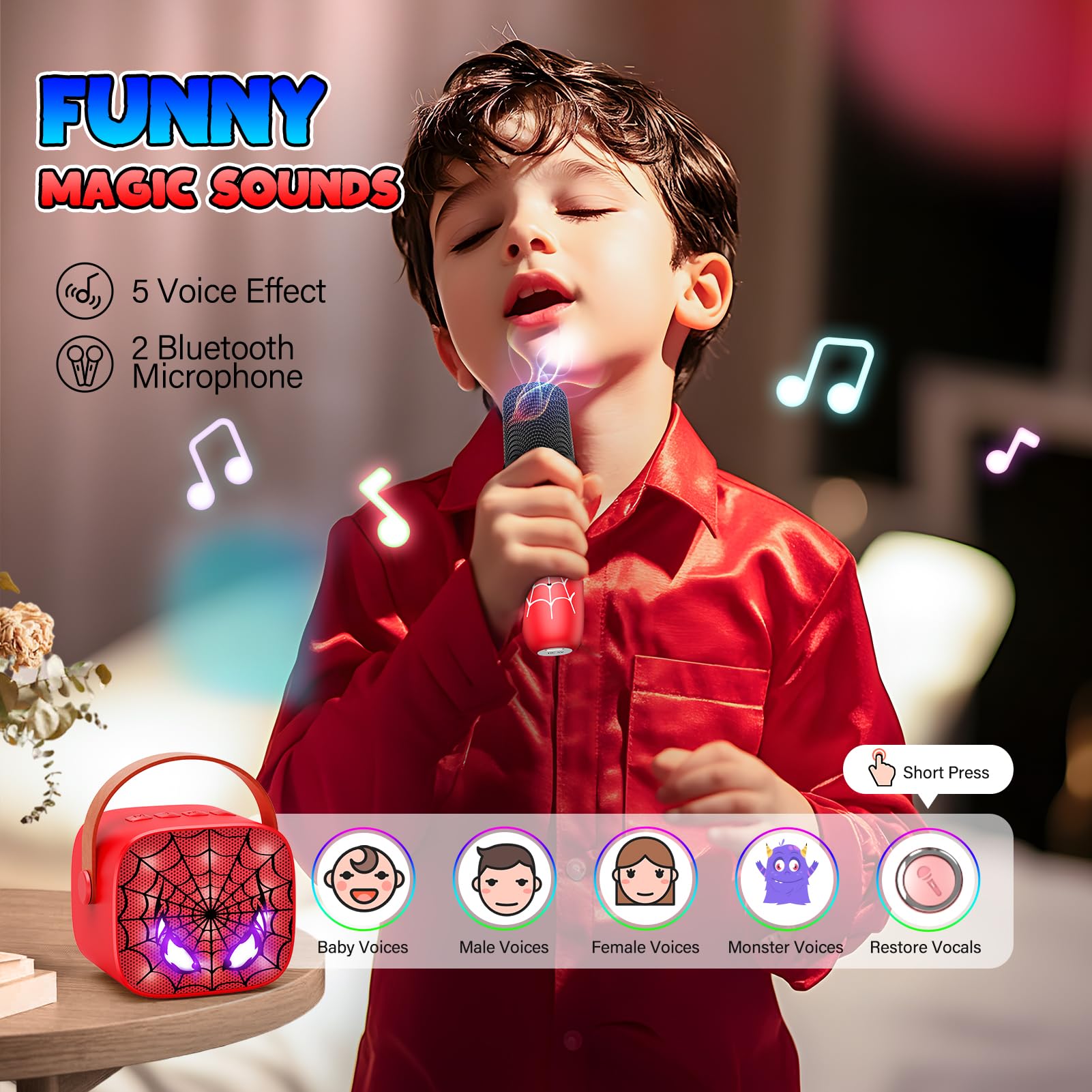 Webspidee karaoke lasts up to 10 hours on a full charge