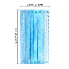 Wecolor blue disposable mask pack ready for daily use at home or school.