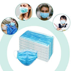 Wecolor 3-ply mask worn in an office setting for everyday use.