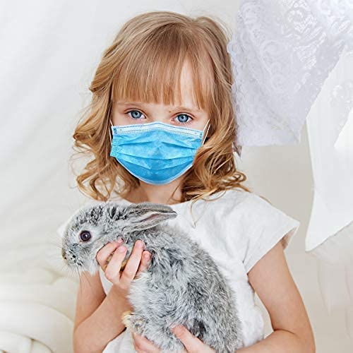 Wecolor blue mask shown outdoors, suitable for everyday activities.
