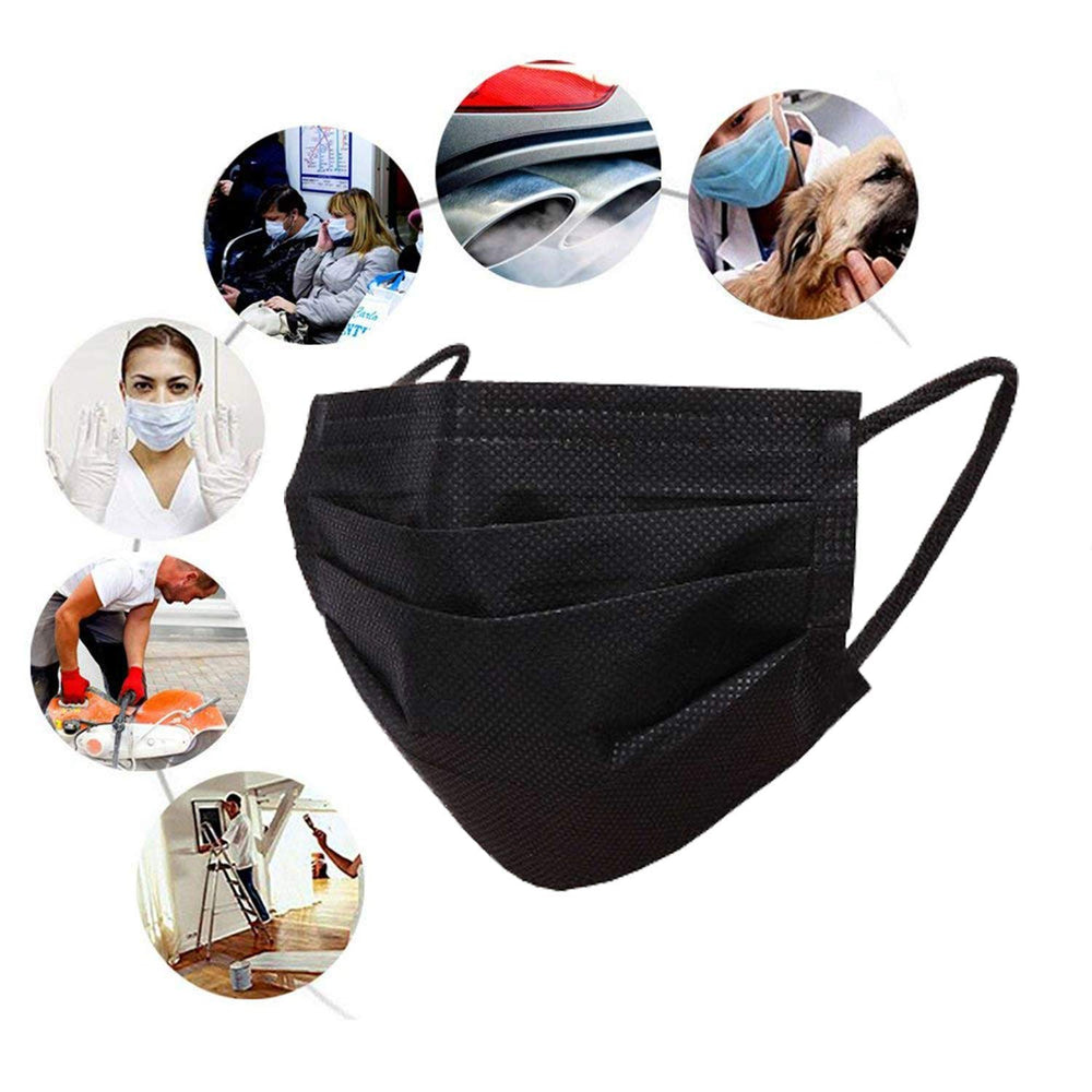 WeColor black disposable mask ideal for outdoors and daily errands.