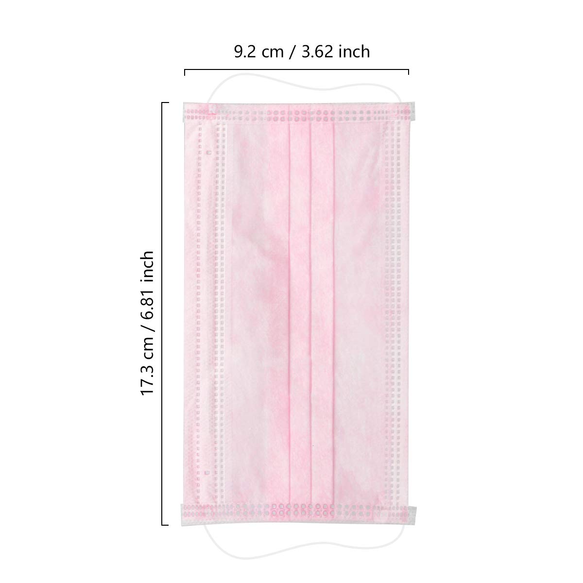 WeColor pink mask with elastic earloops offering comfortable, secure wear all day