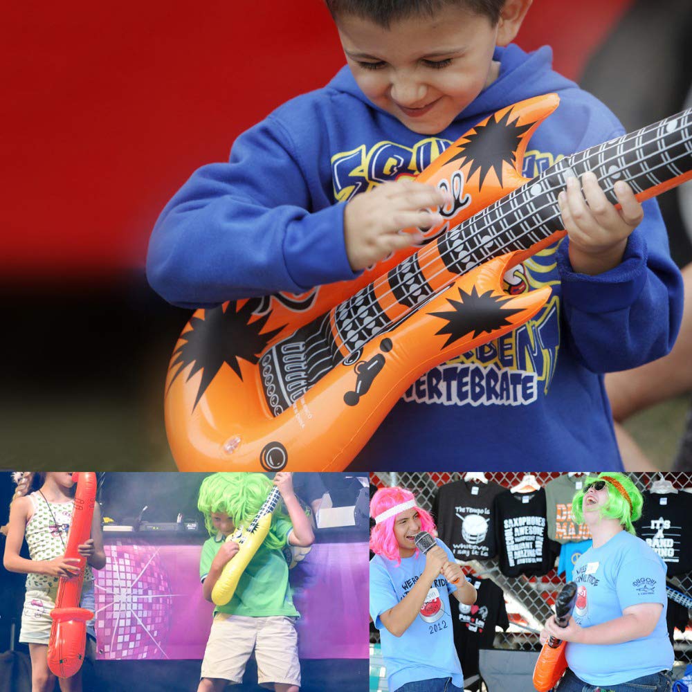 WedFeir inflatable rock star guitar prop enhances stage-like fun for concerts