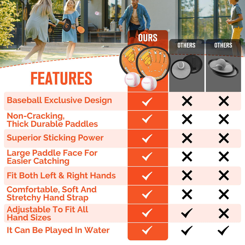 Wedopro durable nylon paddles with reinforced stitching endure outdoor play
