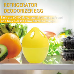 WeelenkEco deodorizer on fridge shelf showing compact design