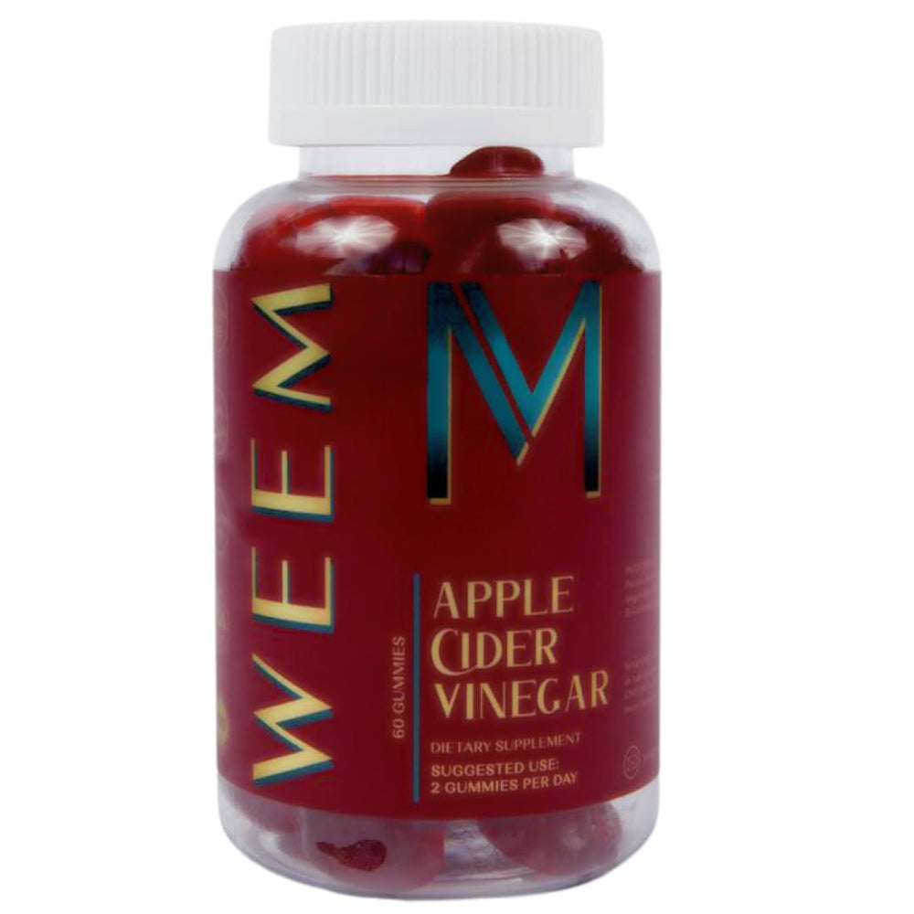 WEEM Apple Cider Vinegar Gummies packshot showing vegan detox support