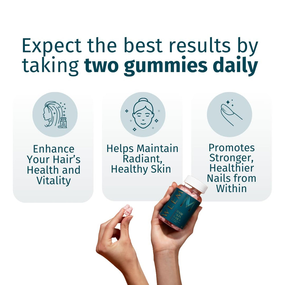 WEEM gummies close-up with vibrant colors for daily beauty routine.