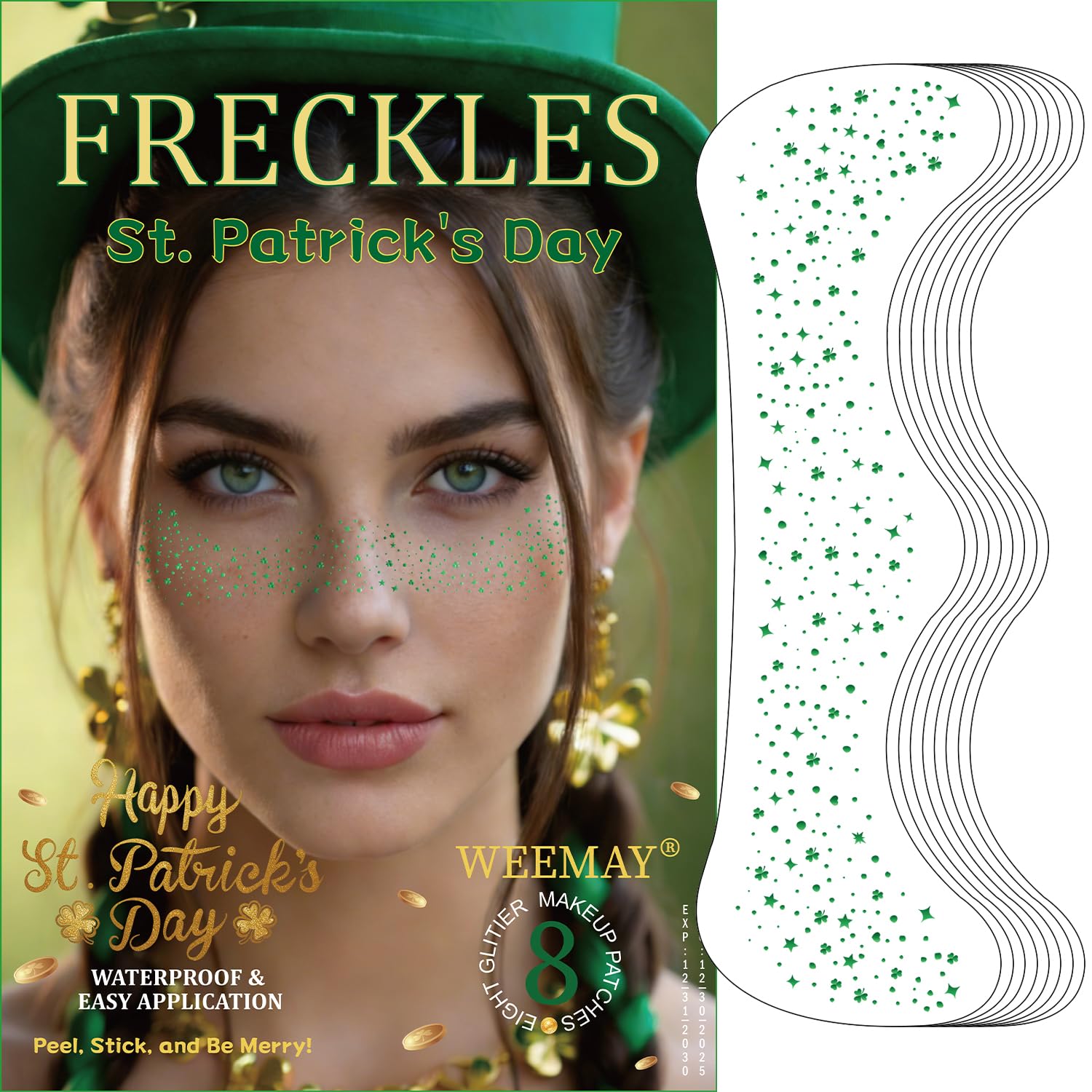 WEEMAY shamrock tattoo for festive green looks that last through celebrations