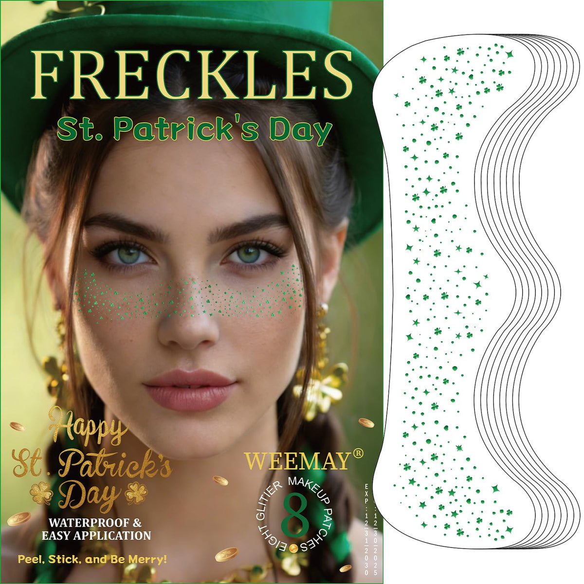 WEEMAY shamrock tattoo for festive green looks that last through celebrations