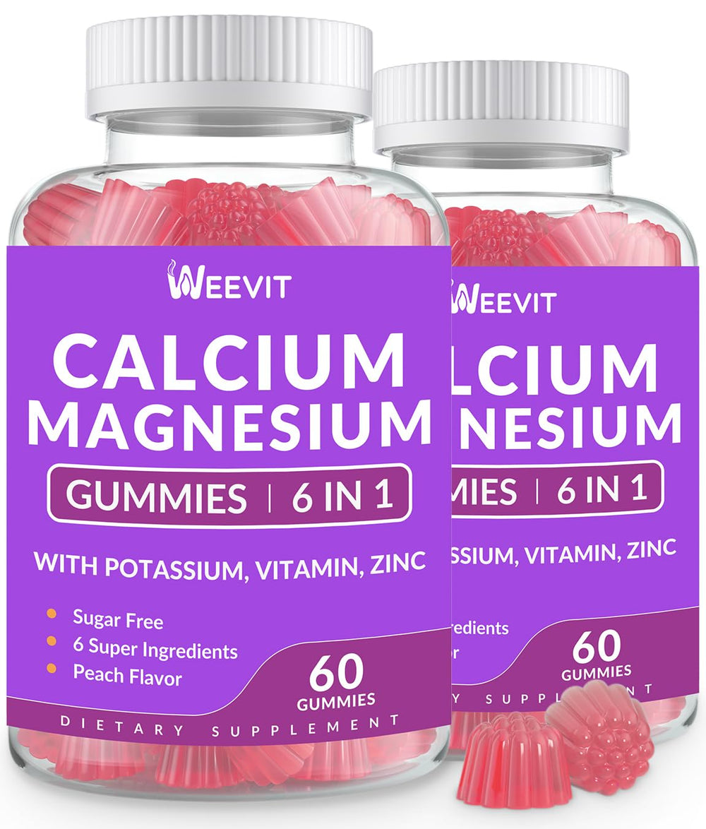 Weevit sugar-free calcium gummies bottle for daily bone health support.