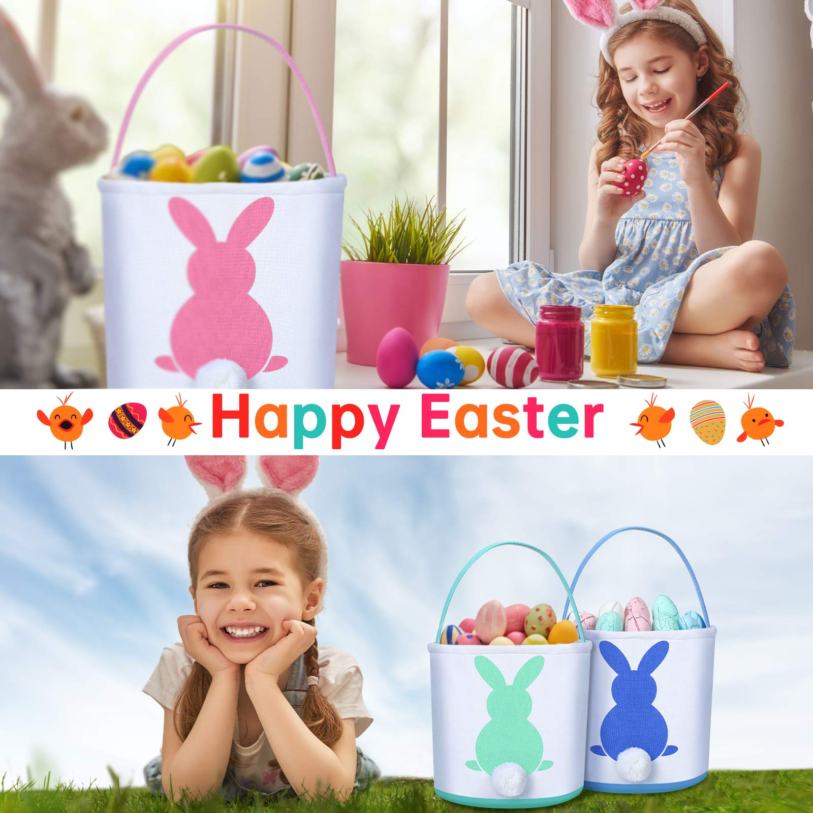 Weewooday versatile Easter bags for gifts, decor, and storage.