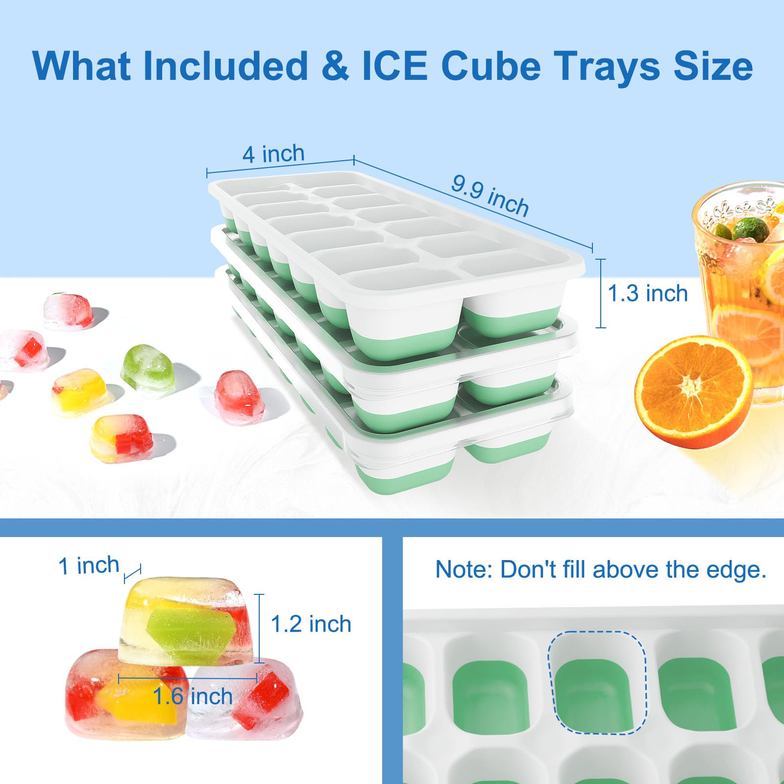 Weftnom dishwasher-safe ice cube tray for easy cleaning and maintenance.