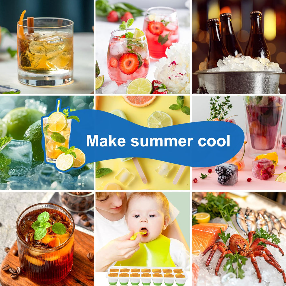 Weftnom freezer-safe ice cube trays endure cold storage without cracking.