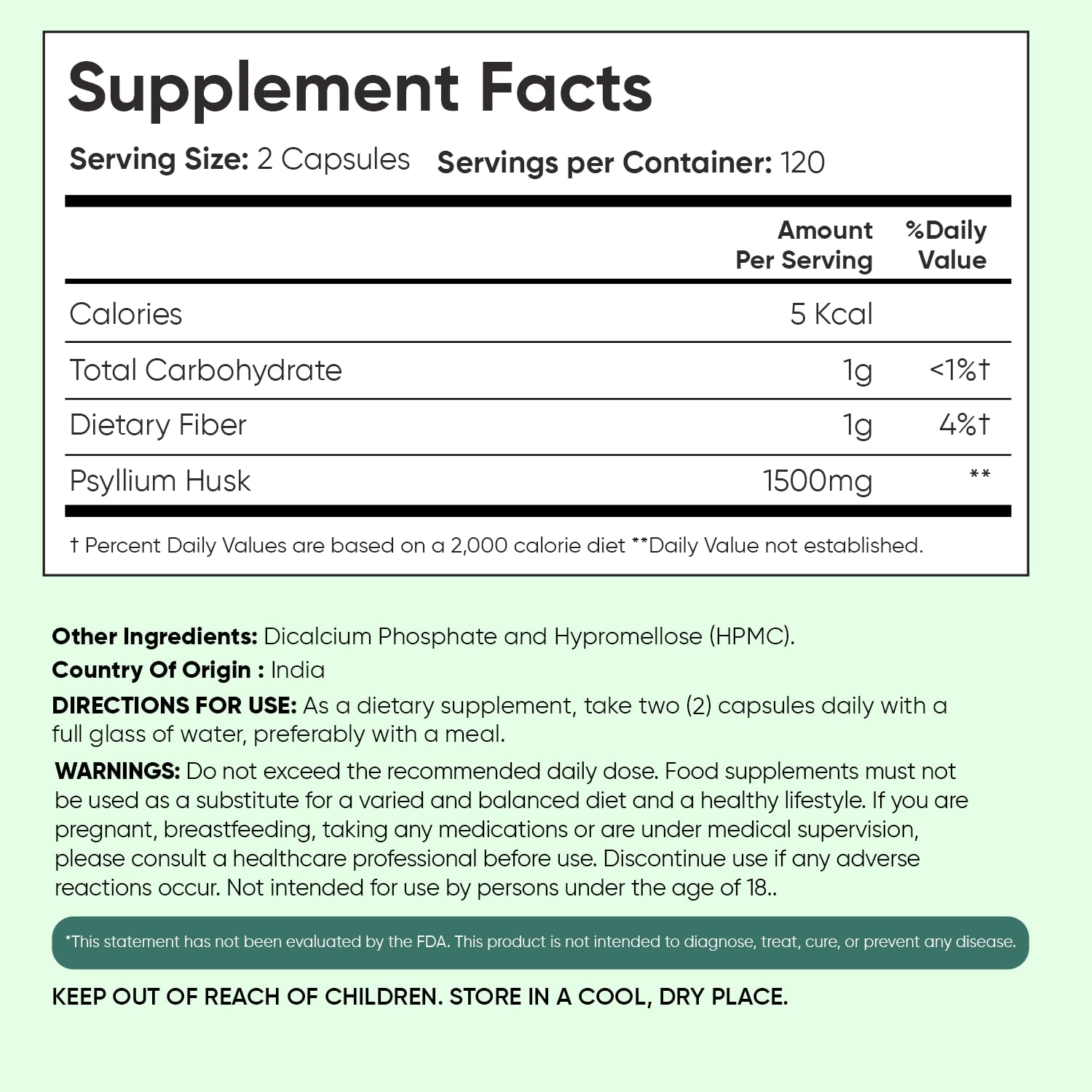 WeightWorld Psyllium Husk Capsules label closeup, non-GMO and allergen-friendly.